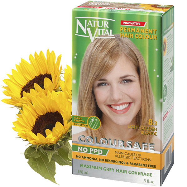 PPD Free ColourSafe Light Golden Blonde No.  Hair Dye ▷ Natuvital